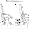 Кресло руководителя T-898/3С1GR, PL, ткань серая 3С1, до 120 кг